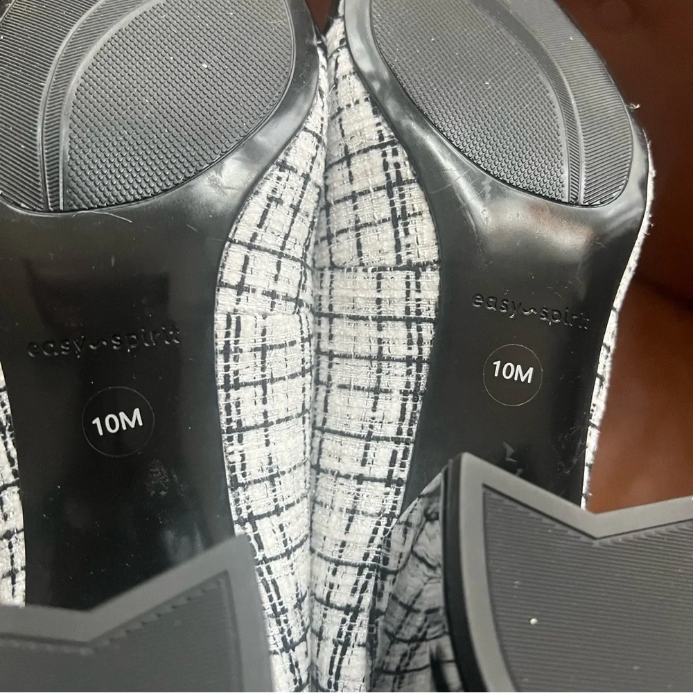 Easy Spirit Cheryl Dress Pumps Black Ivory Neutral Leather Office Formal Sz 10M - Picture 11 of 15